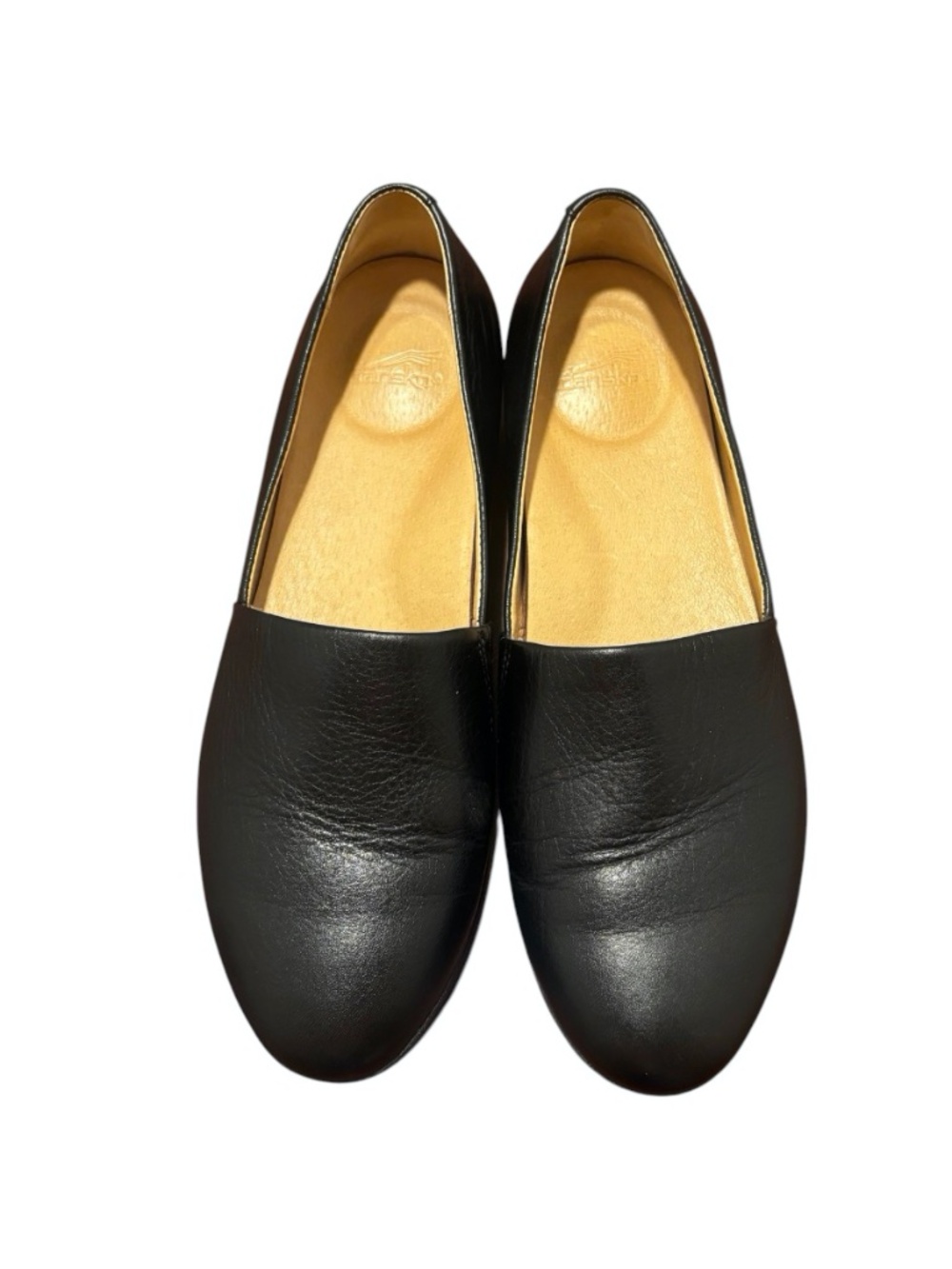 Dansko Larisa Milled Nappa Leather Flats in Black Size 38/7.5-8